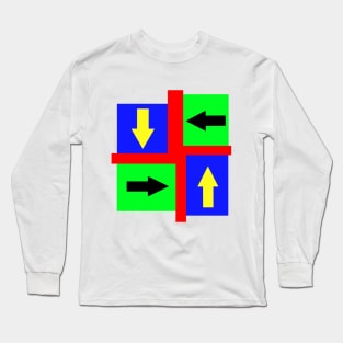 Arrows And Squares Long Sleeve T-Shirt